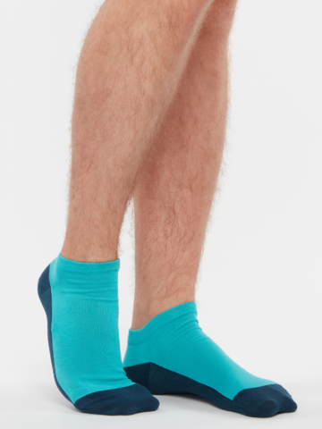 Pre dokonalý a originálny outfit Tyrkysové členkové ponožky Stopa