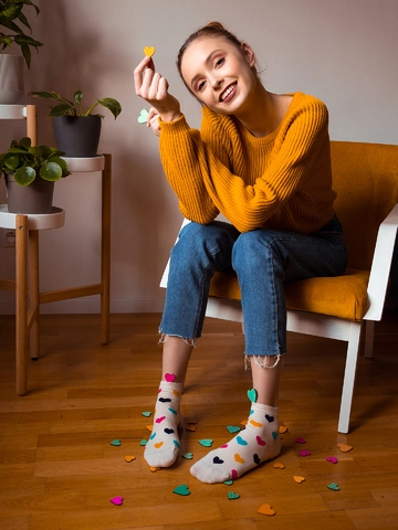 Pre dokonalý a originálny outfit Socquettes rigolotes Cœurs colorés