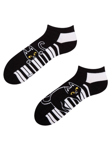 Obrázok produktu Živahne kratke nogavice Mačka za klavirjem