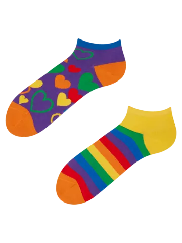 Tip na dárek Veselé kotníkové ponožky Pestrobarevná láska