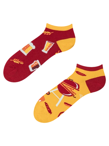 Zľava Veselé členkové ponožky Pivo a barbecue