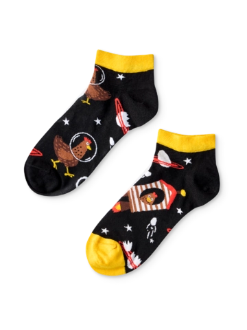 Zľava Živahne kratke nogavice Kura astronavtka