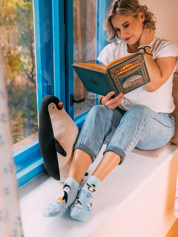 Pre dokonalý a originálny outfit Весели къси чорапи Щастлив пингвин