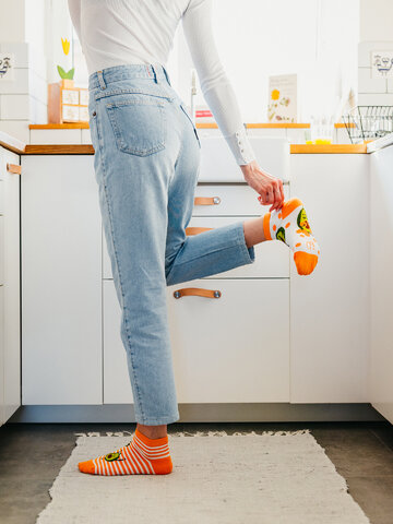 Eredeti ajándék a Dedolestől Vidám bokazokni Vicces avokádó