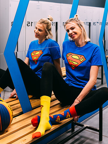Pre dokonalý a originálny outfit Veselé ponožky Superman ™ Logo