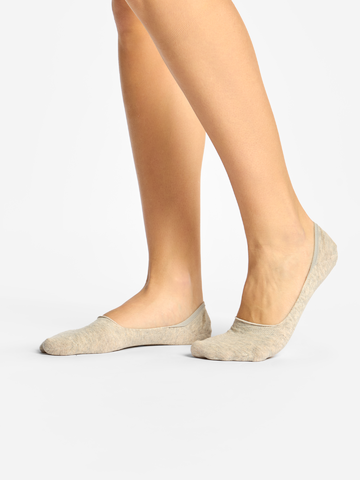 Obrázok produktu Комплект от 3 чифта класически невидими чорапи Сив меланж