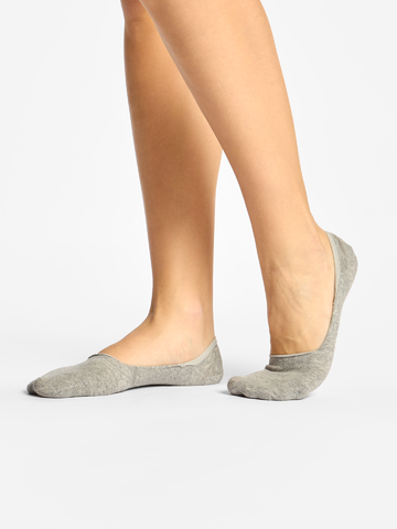 Výpredaj Комплект от 3 чифта класически невидими чорапи Сив меланж