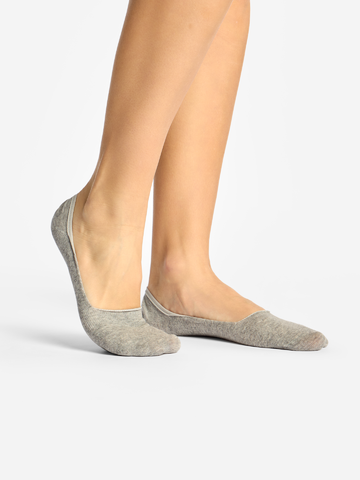 ОТСТЪПКА Комплект от 3 чифта класически невидими чорапи Сив меланж