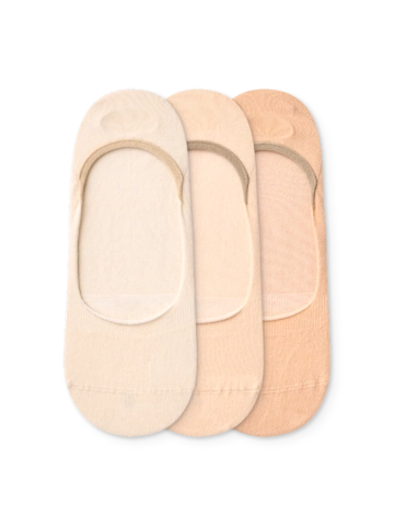 Výpredaj Trojbalenie bavlnených ťapiek Béžový Klasik