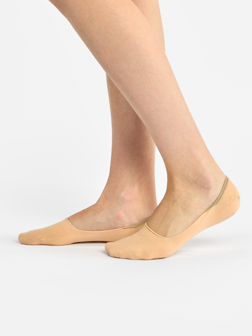 Hľadáte originálny a nezvyčajný darček? Obdarovaného zaručene prekvapí Памучни невидими чорапи, 3 чифта, класически бежови