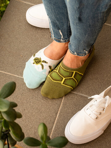 Tip na darček Chaussettes invisibles rigolotes Tortues marines