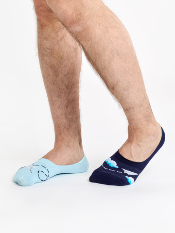 Výnimočný darček od Dedoles Chaussettes invisibles rigolotes Avions en papier et nuages