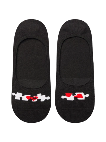 Pre dokonalý a originálny outfit Živahne skrite nizke nogavice Srčaste puzzle