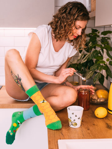 ОТСТЪПКА Весели чорапи от рециклиран памук Кошер