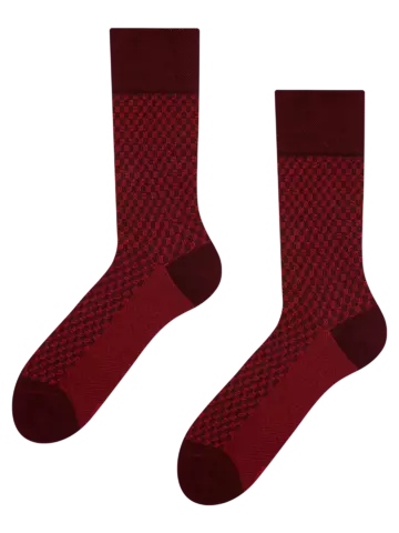Výnimočný darček od Dedoles Chaussettes à motifs marron et rouges