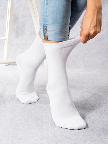 Pre dokonalý a originálny outfit Meias confortáveis de bambu Brancas