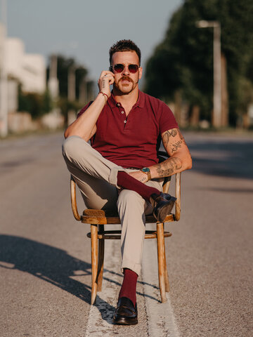 Zľava Bordové bambusové ponožky