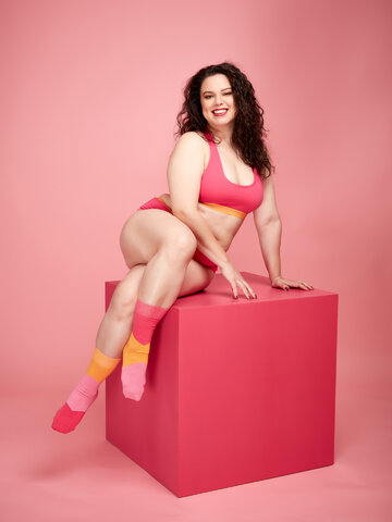 Výpredaj Raspberry Pink Regular Socks ZigZag