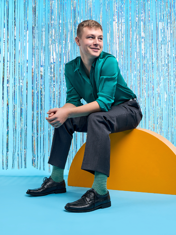 Original gift Pastel Green Pattern Socks