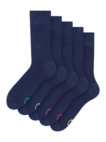 Potešte sa týmto kúskom Dedoles Päťbalenie vysokých ponožiek Modrý Klasik