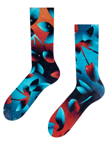 Kiárusítás Bordázott zokni Sötét cseresznyék