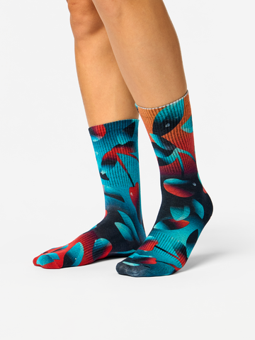 a tökéletes és egyedi ruházathoz Bordázott zokni Sötét cseresznyék