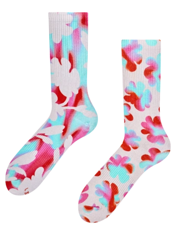 ОТСТЪПКА Чорапи с оребрен кант Щури цветя