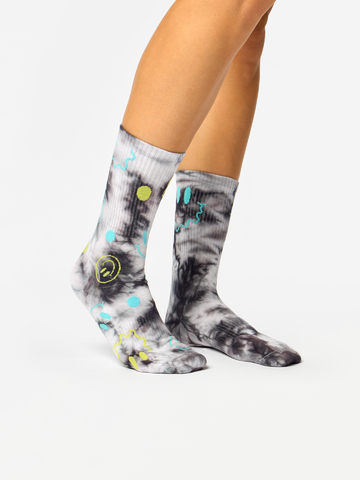 Kedvezmény Bordázott zokni Ragyogó szmájlik