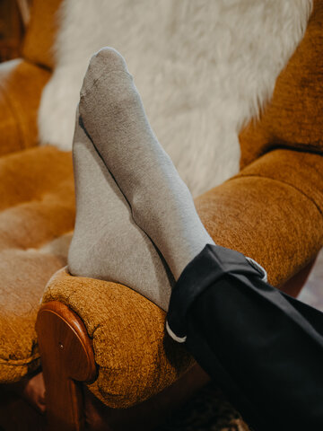 Tip na darček Svetlosivé ponožky z recyklovanej bavlny