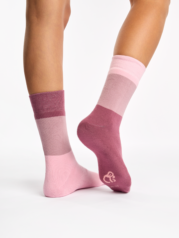 Lifestyle foto Calzini caldi Rosa Antico Tre colori