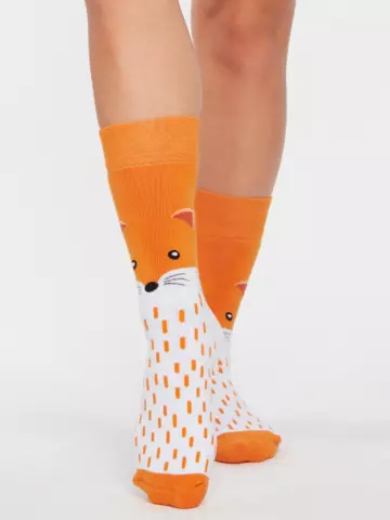 Lifestyle foto Živahne tople nogavice Puhasta lisica