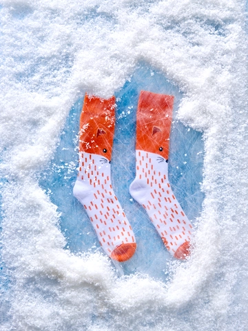 Tip na darček Živahne tople nogavice Puhasta lisica