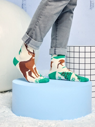 Foto Lustige warme Socken Majestätischer Reh 