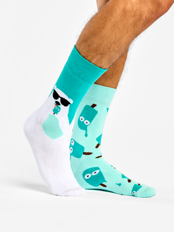 a tökéletes és egyedi ruházathoz Vidám meleg zokni Maci és jégkrém