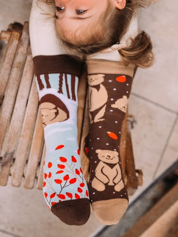 Lifestyle foto Chaussettes chaudes rigolotes Ours en hiver