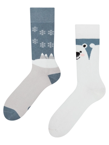 Pre dokonalý a originálny outfit Živahne tople nogavice Polarni medved