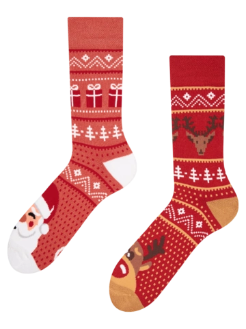 Obrázok produktu Veselé teplé ponožky Santove soby