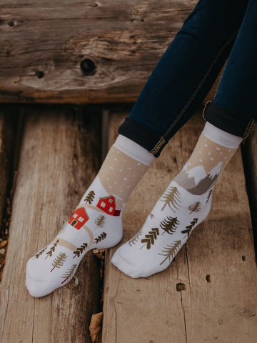 Lifestyle foto Весели топли чорапи Снежен свят