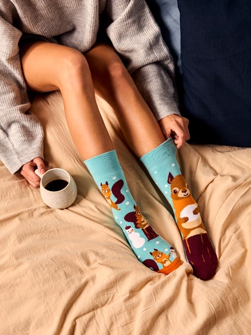 Potešte sa týmto kúskom Dedoles Veselé teplé ponožky Zimná veverička