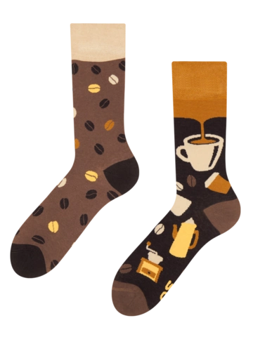 Výnimočný darček od Dedoles Veselé bambusové ponožky Kávové zrnká