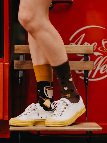 Zľava Veselé bambusové ponožky Kávové zrnká