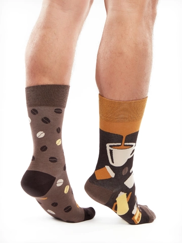 Obrázok produktu Veselé bambusové ponožky Kávové zrnká