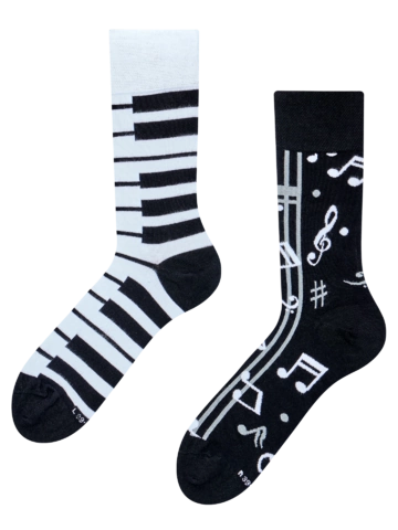 Obrázok produktu Chaussettes rigolotes en fibres de bambou Musique pour piano
