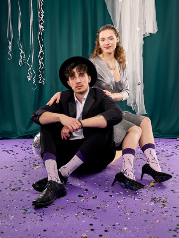 Výnimočný darček od Dedoles Весели бамбукови чорапи Лавандула