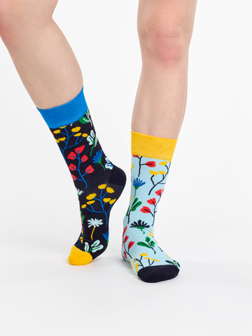 Kiárusítás Vidám zokni Akvarell virágok