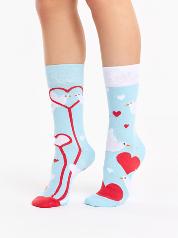 Sale Regular Socks White Doves
