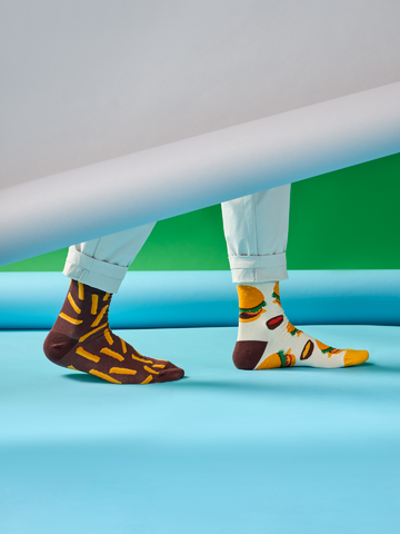 Výnimočný darček od Dedoles Весели чорапи Бургер и пържени картофки