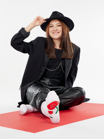 Lifestyle foto Meias alegres Cerejas Vermelhas