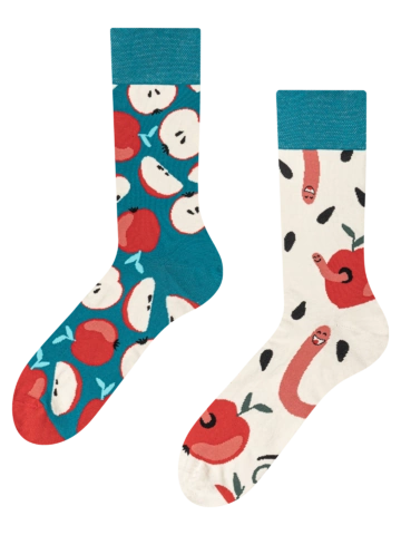Hľadáte originálny a nezvyčajný darček? Obdarovaného zaručene prekvapí Veselé ponožky Červené jabĺčko