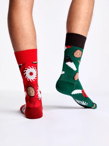 Dedoles oryginalny prezent Wesołe skarpetki Piła do drewna